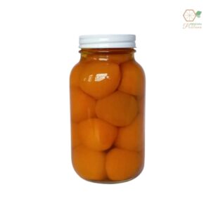 Frasco de durazno en conserva